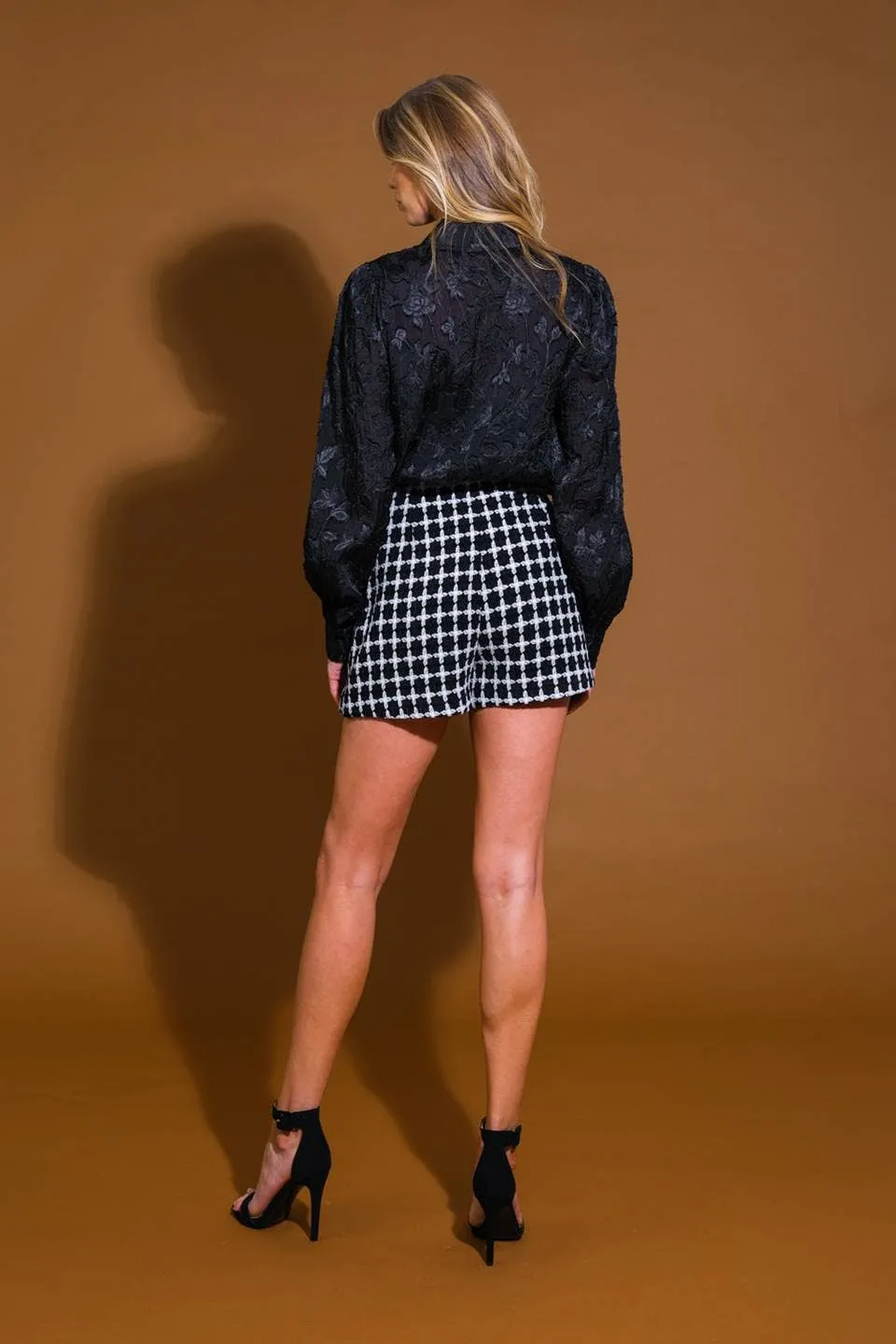 Tweed Checkered Skort