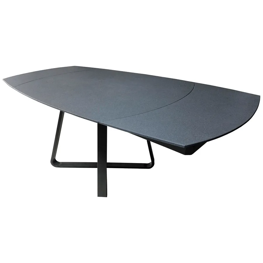 Twist Dining Table - Grey Glass