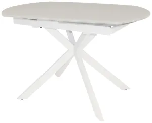 Twist Dining Table - White Glass