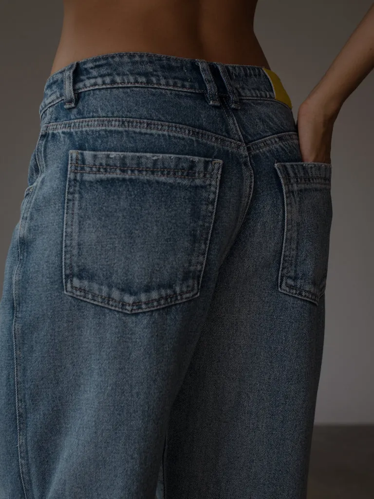 TWIST WIDE JEAN  - CLASSIC BLUE