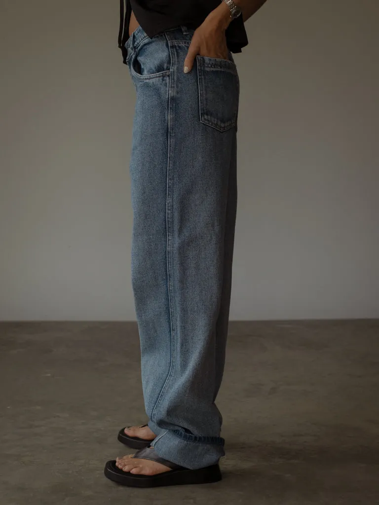 TWIST WIDE JEAN  - CLASSIC BLUE