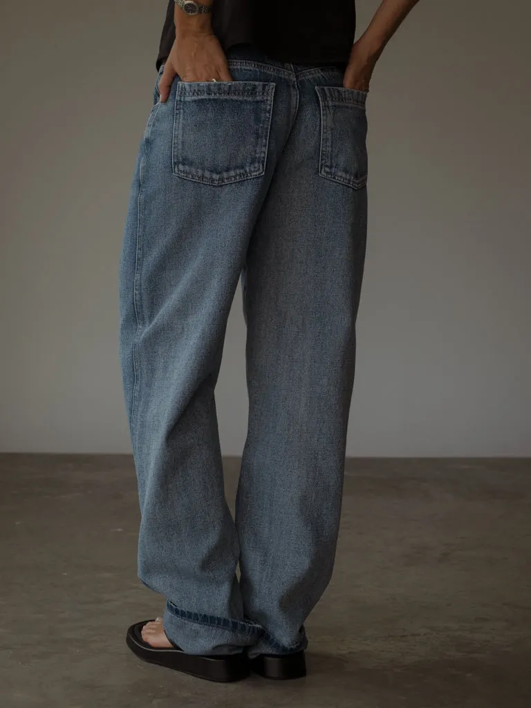 TWIST WIDE JEAN  - CLASSIC BLUE