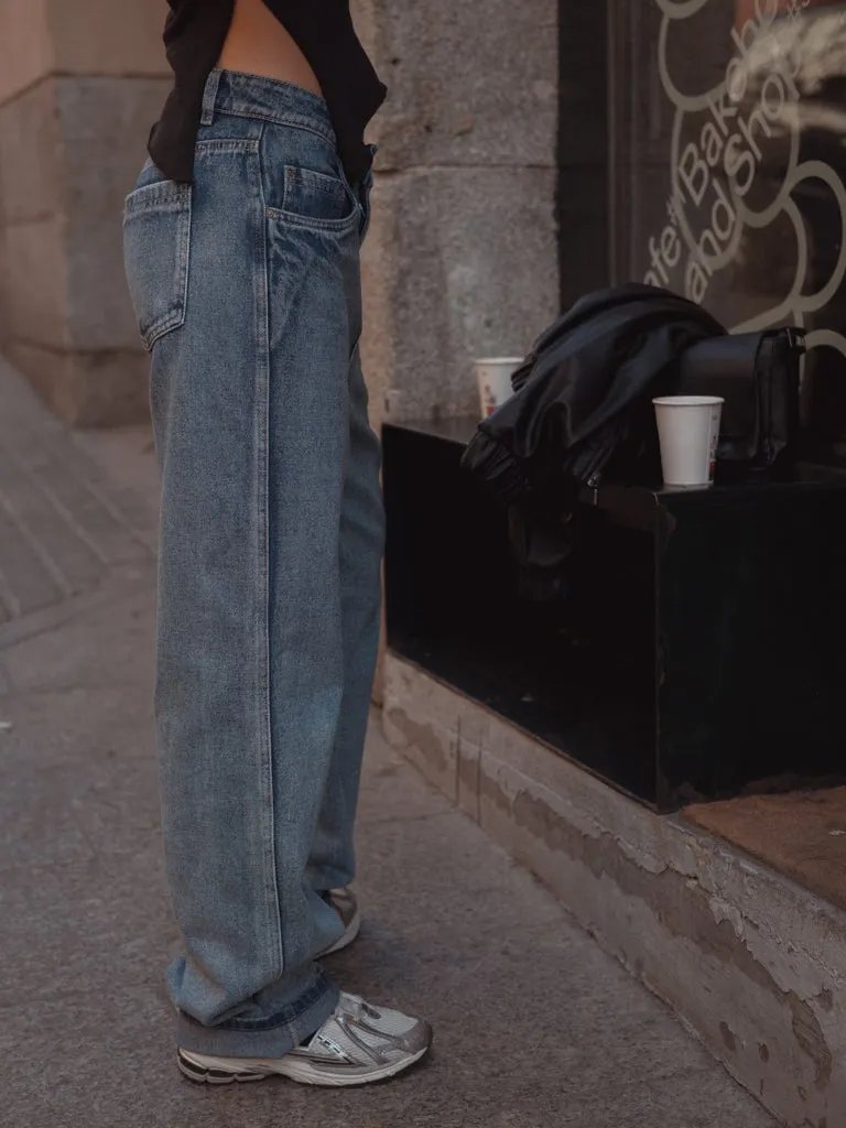 TWIST WIDE JEAN  - CLASSIC BLUE