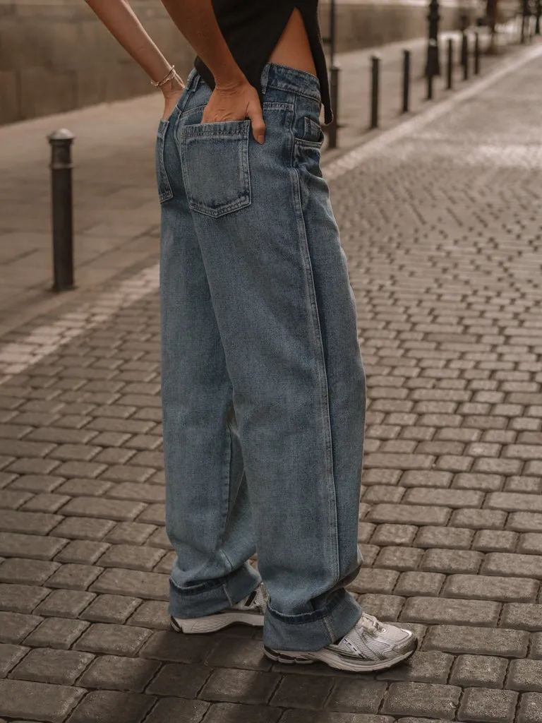 TWIST WIDE JEAN  - CLASSIC BLUE