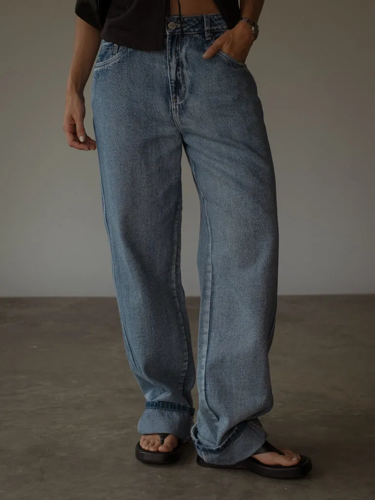 TWIST WIDE JEAN  - CLASSIC BLUE