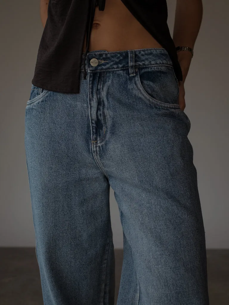 TWIST WIDE JEAN  - CLASSIC BLUE