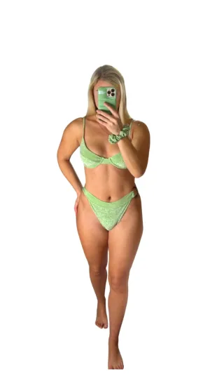 Underwire Bra Top- Matcha Sparkle