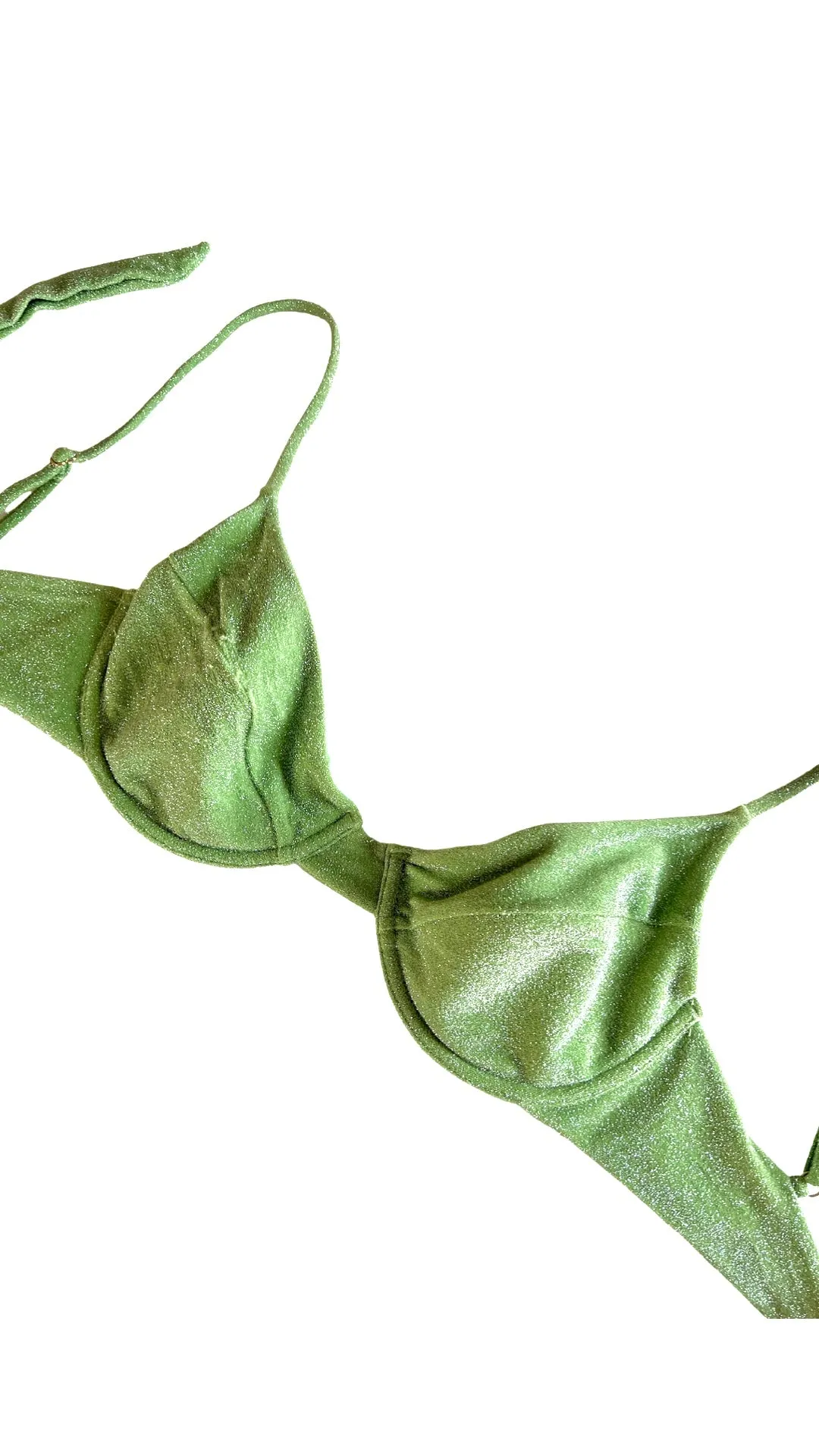 Underwire Bra Top- Matcha Sparkle
