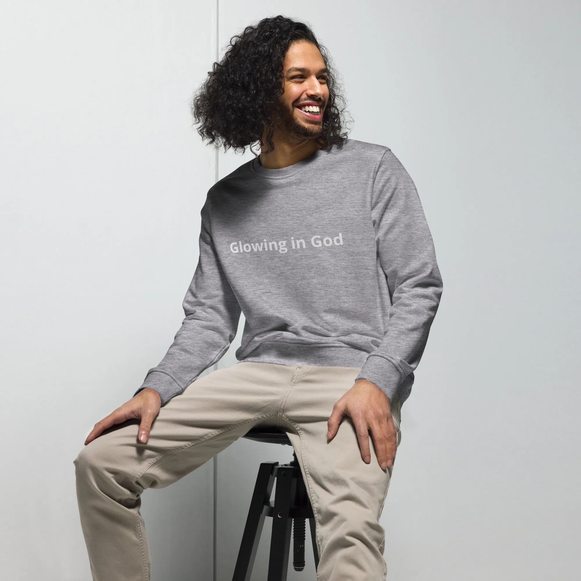 Unisex organic sweatshirt - Glowing in God