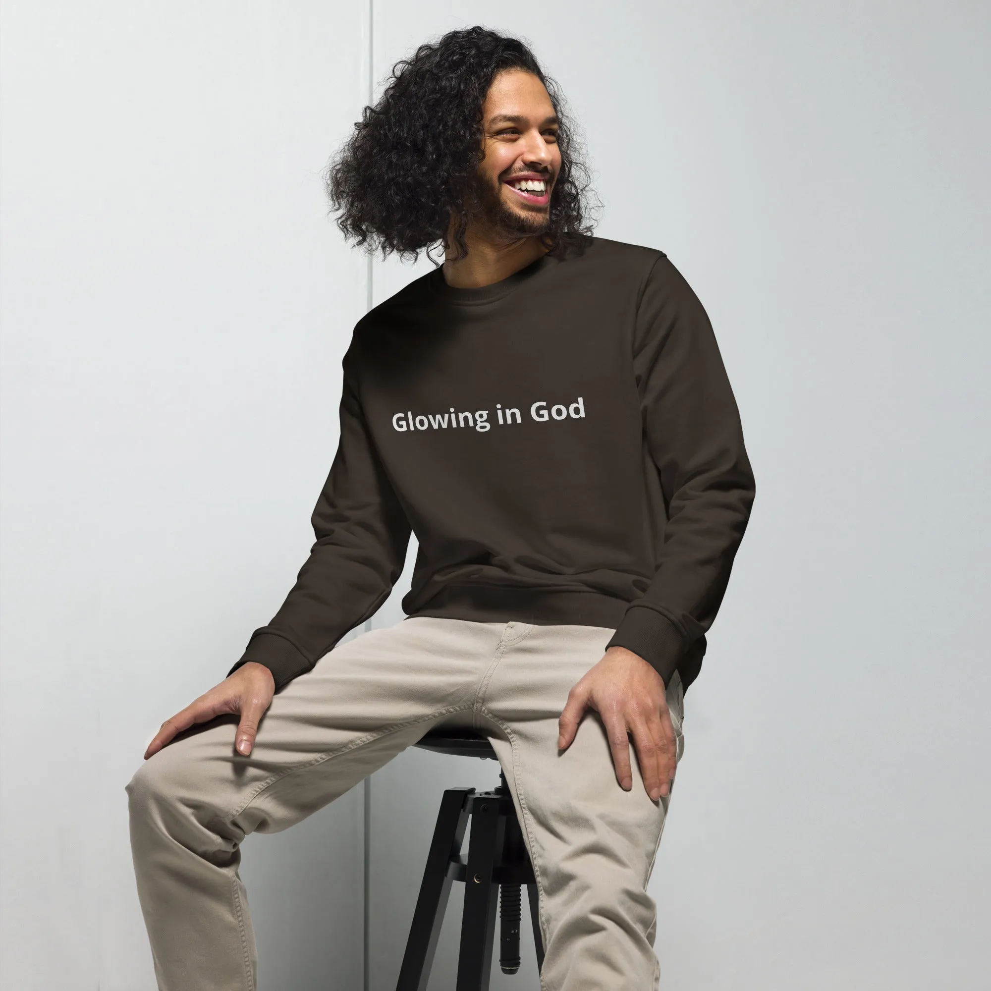Unisex organic sweatshirt - Glowing in God