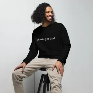 Unisex organic sweatshirt - Glowing in God