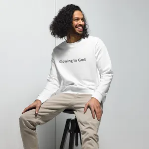 Unisex organic sweatshirt - Glowing in God