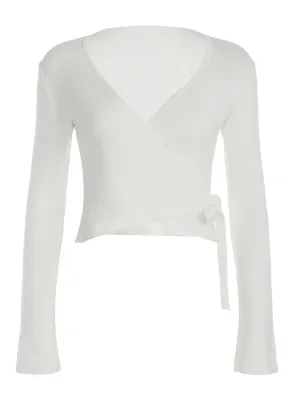 V Neck Wrap Top