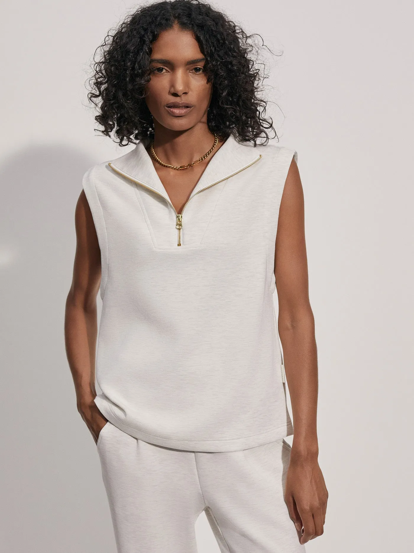 Varley Magnolia Half Zip Tank