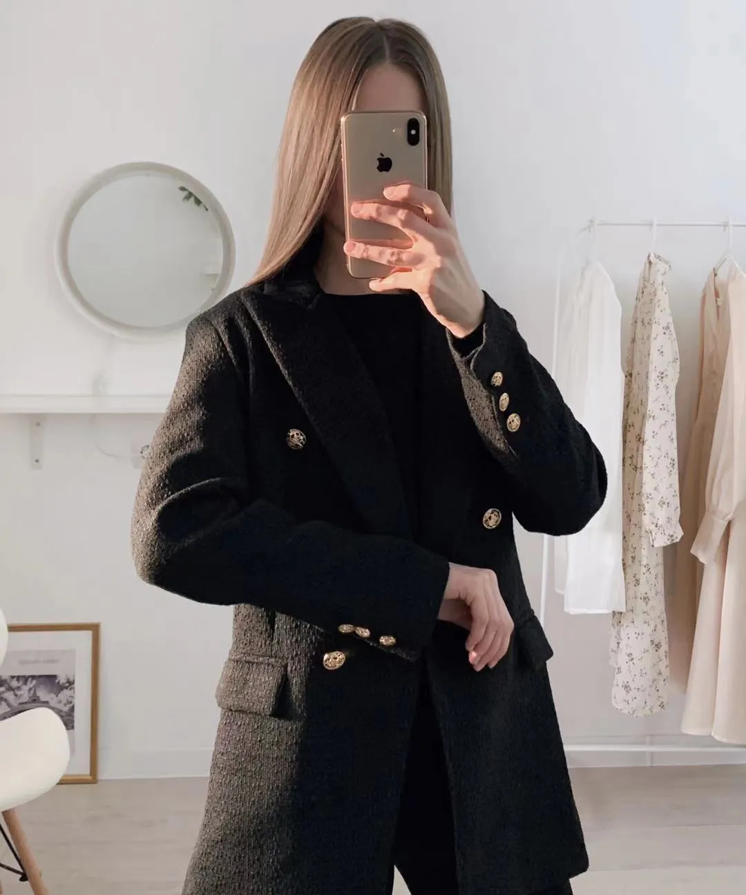 Vintage Female Outerwear Chic Tops
