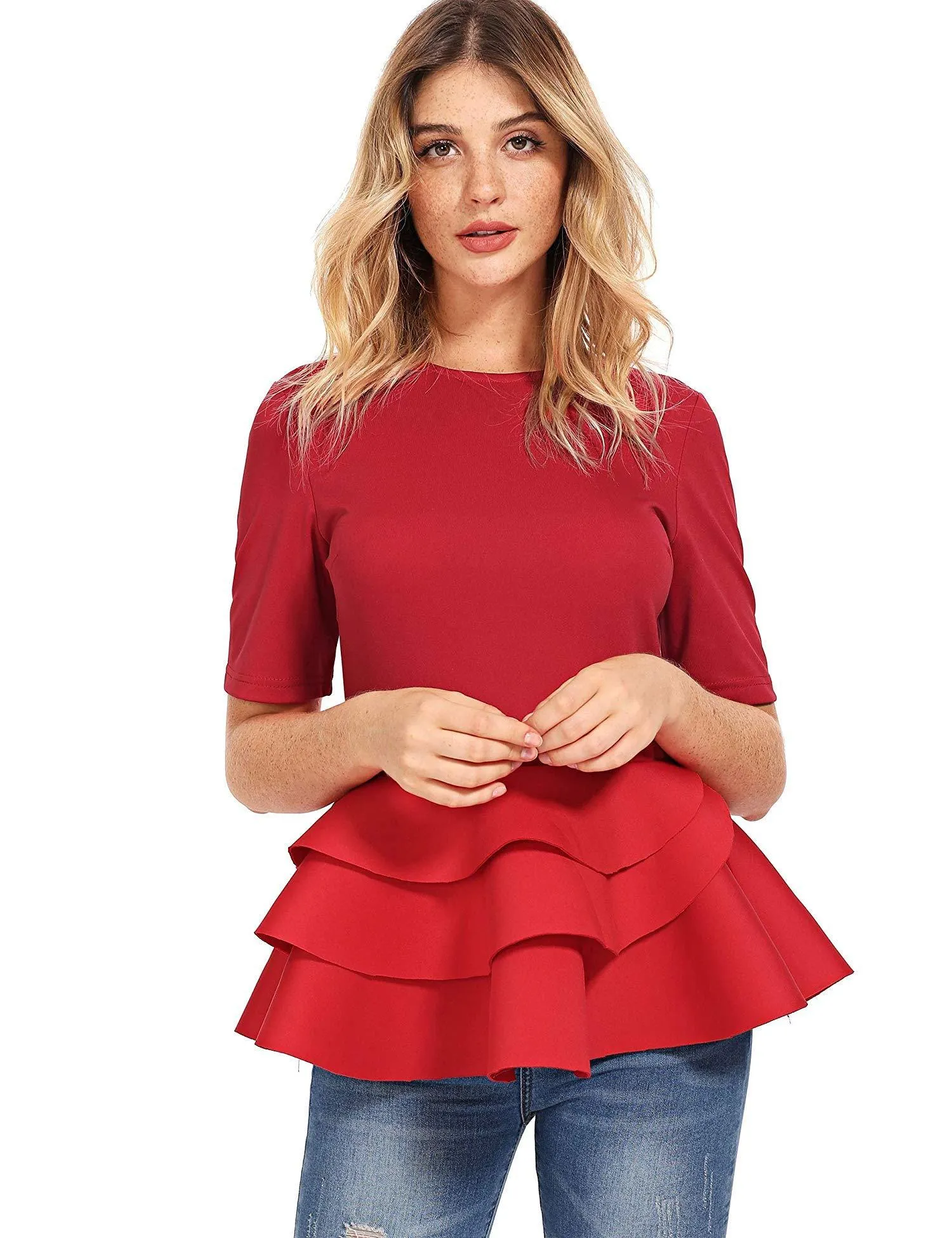 Vintage Layered Ruffle Blouse