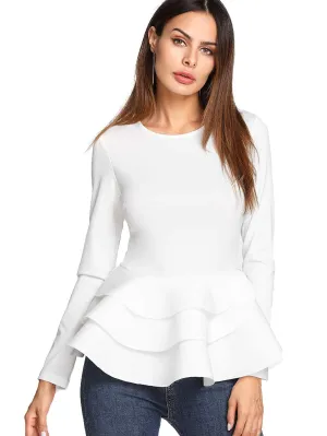 Vintage Layered Ruffle Blouse