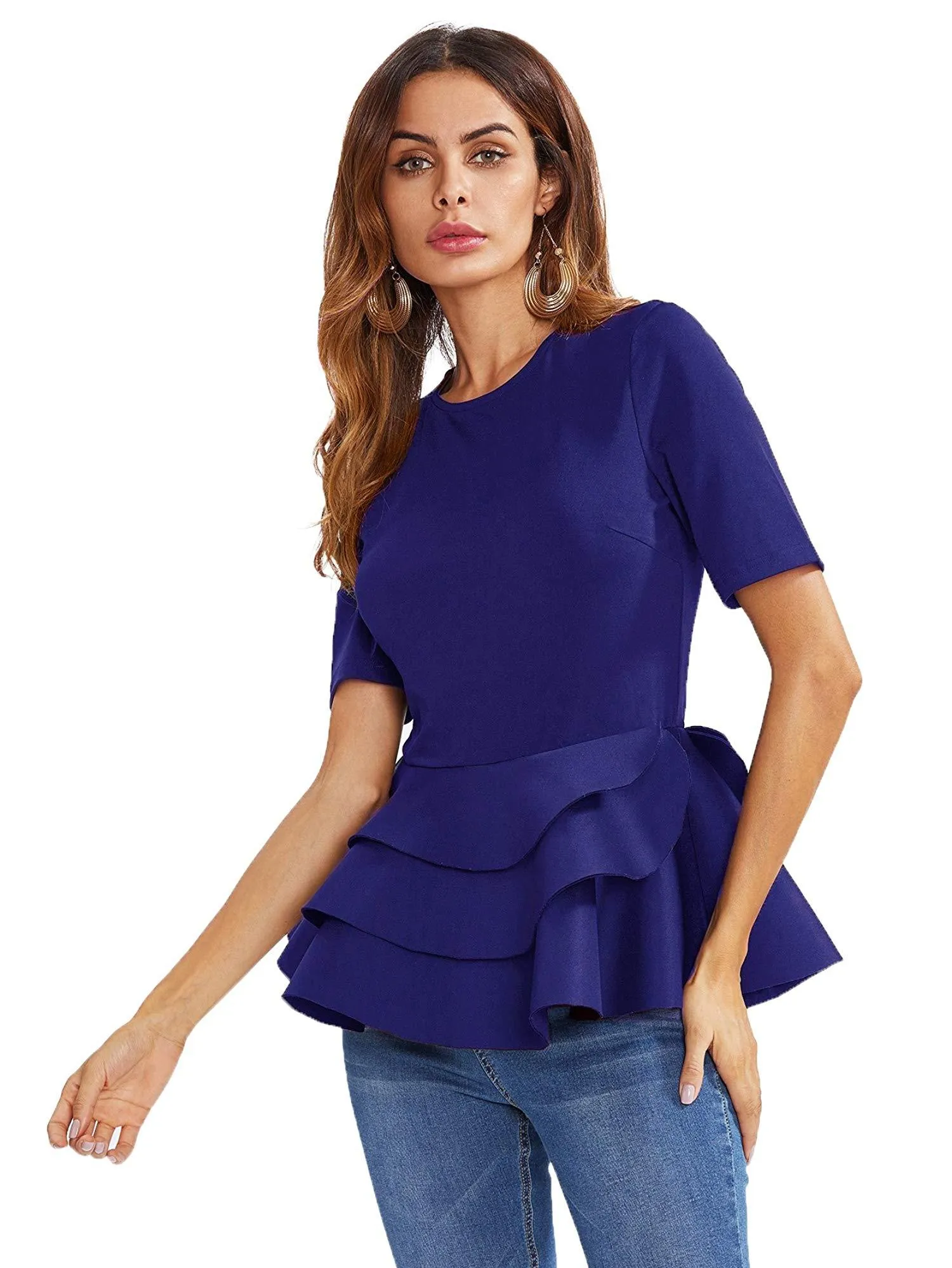 Vintage Layered Ruffle Blouse