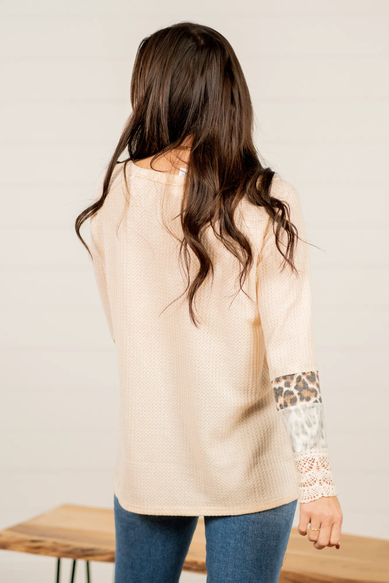 Waffle Knit Crochet Lace Cuff Band