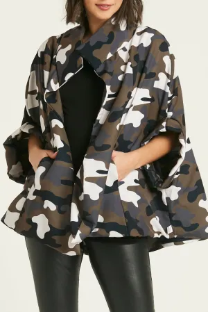 Washable Silk Camo Chic Cape