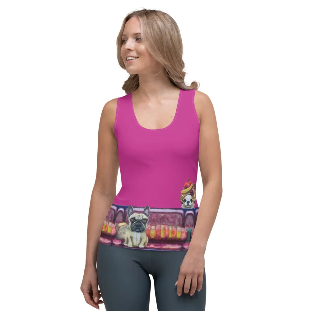 Whimsy Fit "Salon Dogs" Tank Top