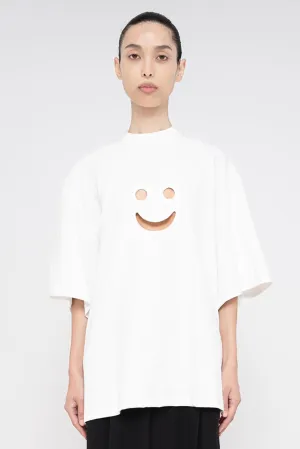 WHITE SMILEY TEE