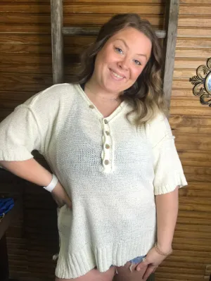 White Waffle Knit