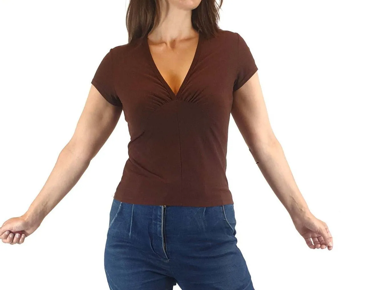 Wild Child brown tee shirt size L (tiny fit, best fits size 8)