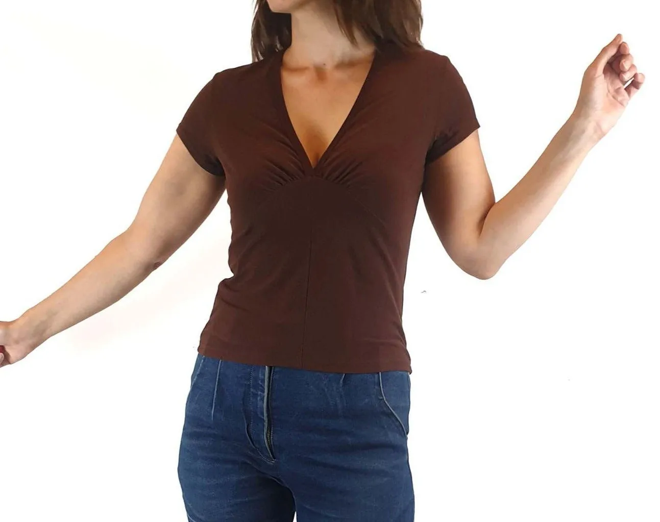 Wild Child brown tee shirt size L (tiny fit, best fits size 8)