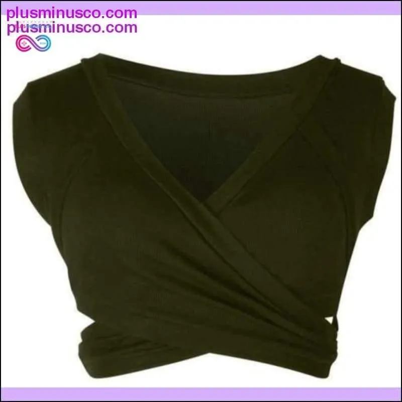 Women Casual Sleeveless Tank Tops Bandage Vest Crop Tops