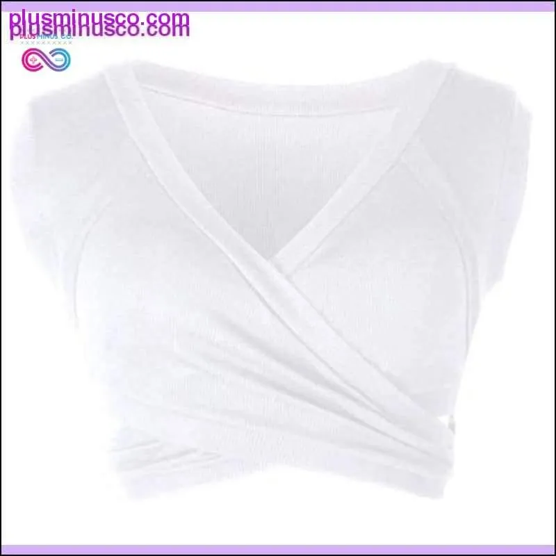 Women Casual Sleeveless Tank Tops Bandage Vest Crop Tops