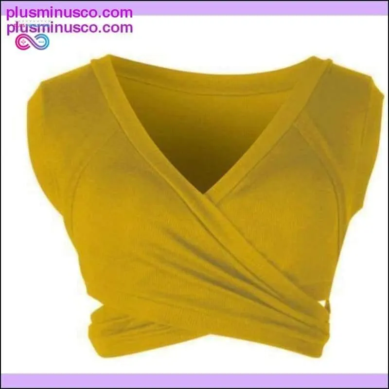 Women Casual Sleeveless Tank Tops Bandage Vest Crop Tops