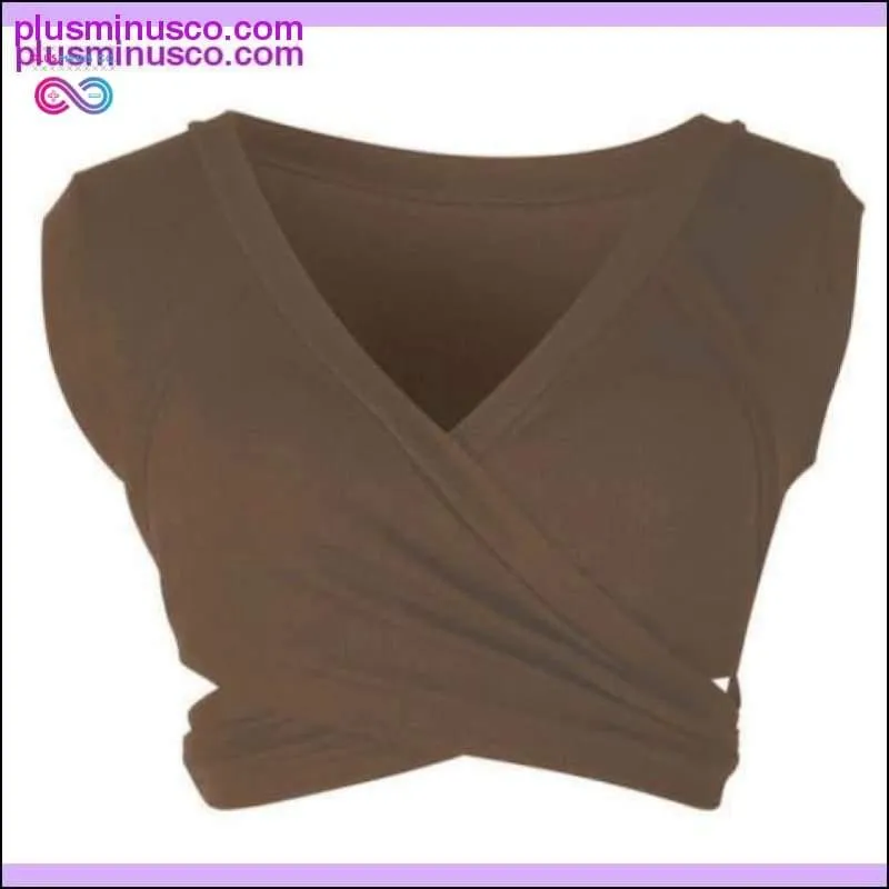 Women Casual Sleeveless Tank Tops Bandage Vest Crop Tops