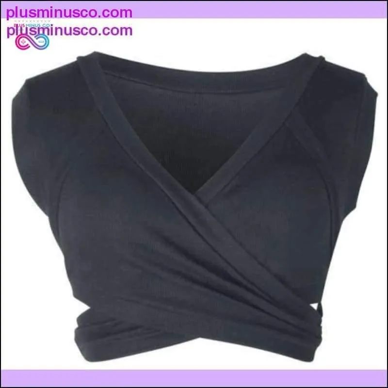 Women Casual Sleeveless Tank Tops Bandage Vest Crop Tops