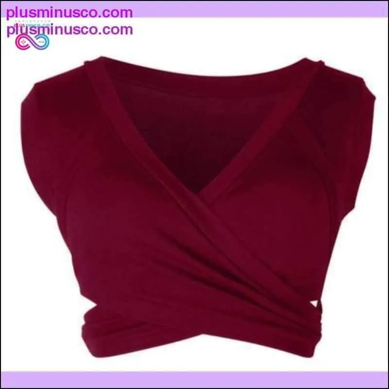 Women Casual Sleeveless Tank Tops Bandage Vest Crop Tops