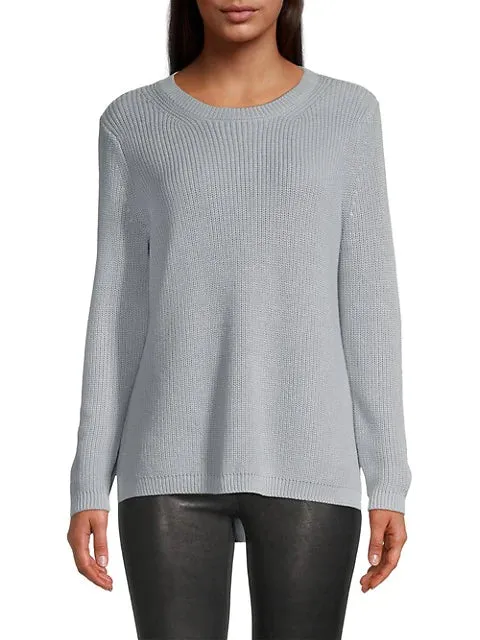 Women's 525 America | Crewneck Shaker Stitch Sweater | Silver