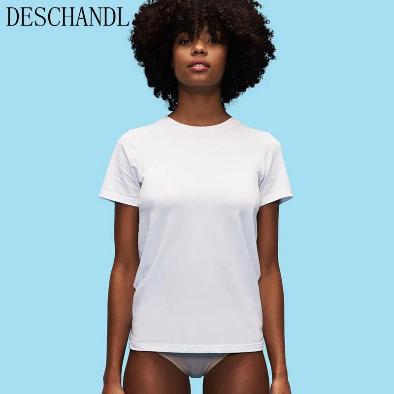 Womens Black White basic t-shirt Short Sleeve Fitting T Shirts Cotton Casual Tops Soft Breathable Classic Crew Collar Tees