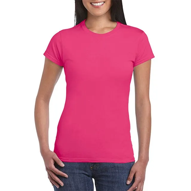 Womens Black White basic t-shirt Short Sleeve Fitting T Shirts Cotton Casual Tops Soft Breathable Classic Crew Collar Tees