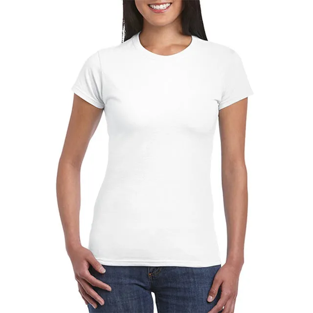 Womens Black White basic t-shirt Short Sleeve Fitting T Shirts Cotton Casual Tops Soft Breathable Classic Crew Collar Tees