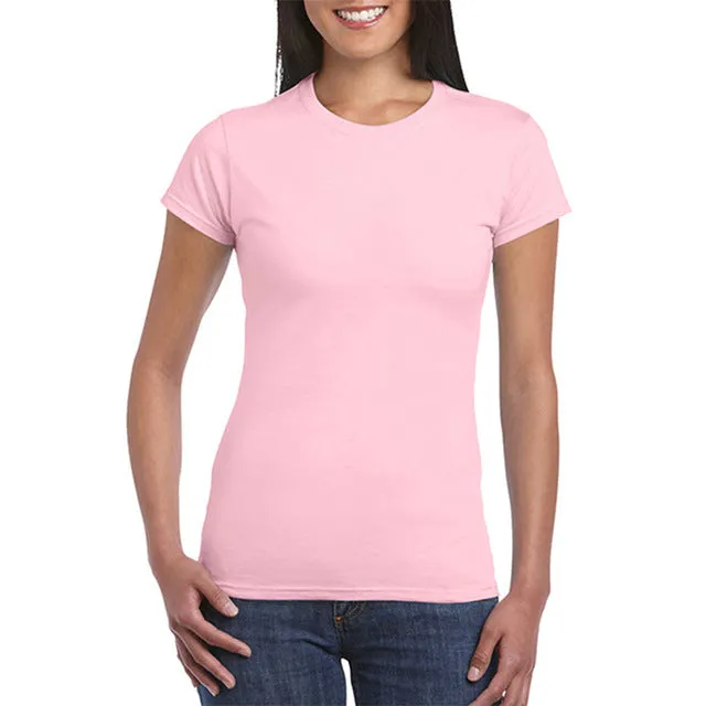 Womens Black White basic t-shirt Short Sleeve Fitting T Shirts Cotton Casual Tops Soft Breathable Classic Crew Collar Tees