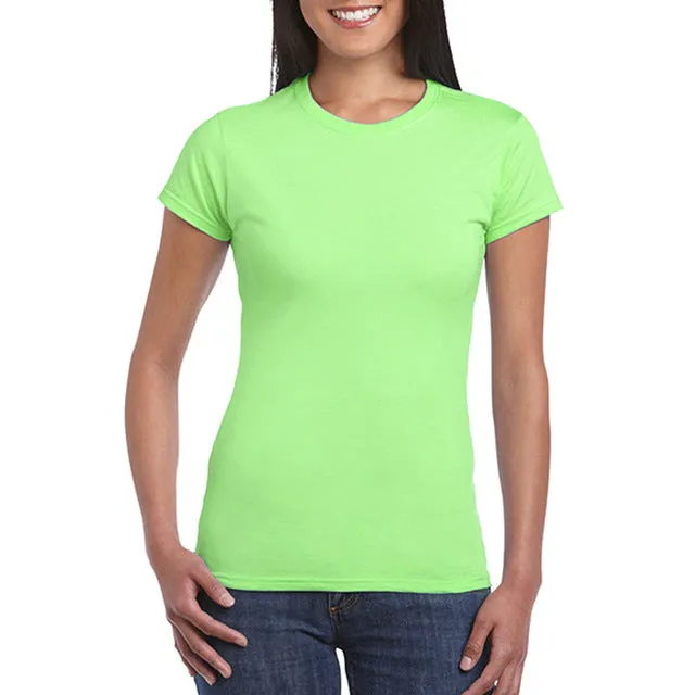 Womens Black White basic t-shirt Short Sleeve Fitting T Shirts Cotton Casual Tops Soft Breathable Classic Crew Collar Tees