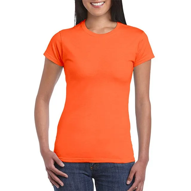 Womens Black White basic t-shirt Short Sleeve Fitting T Shirts Cotton Casual Tops Soft Breathable Classic Crew Collar Tees