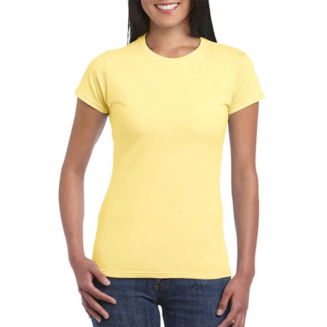 Womens Black White basic t-shirt Short Sleeve Fitting T Shirts Cotton Casual Tops Soft Breathable Classic Crew Collar Tees