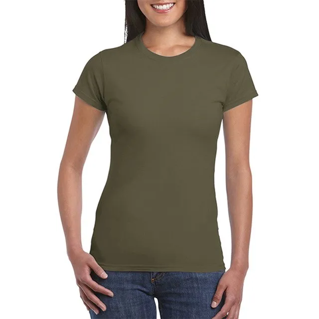 Womens Black White basic t-shirt Short Sleeve Fitting T Shirts Cotton Casual Tops Soft Breathable Classic Crew Collar Tees