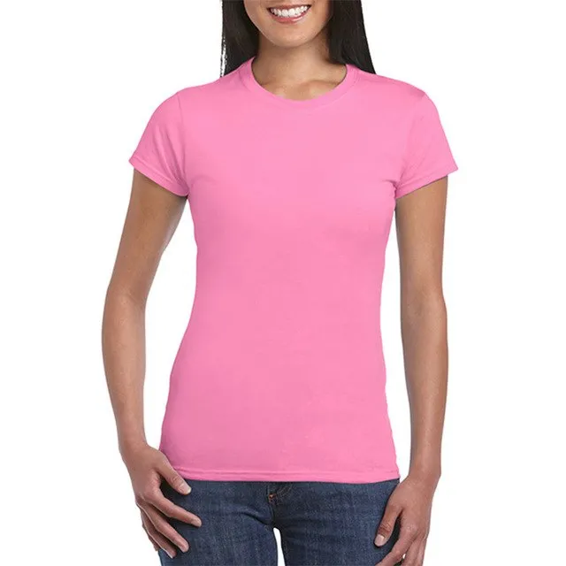 Womens Black White basic t-shirt Short Sleeve Fitting T Shirts Cotton Casual Tops Soft Breathable Classic Crew Collar Tees