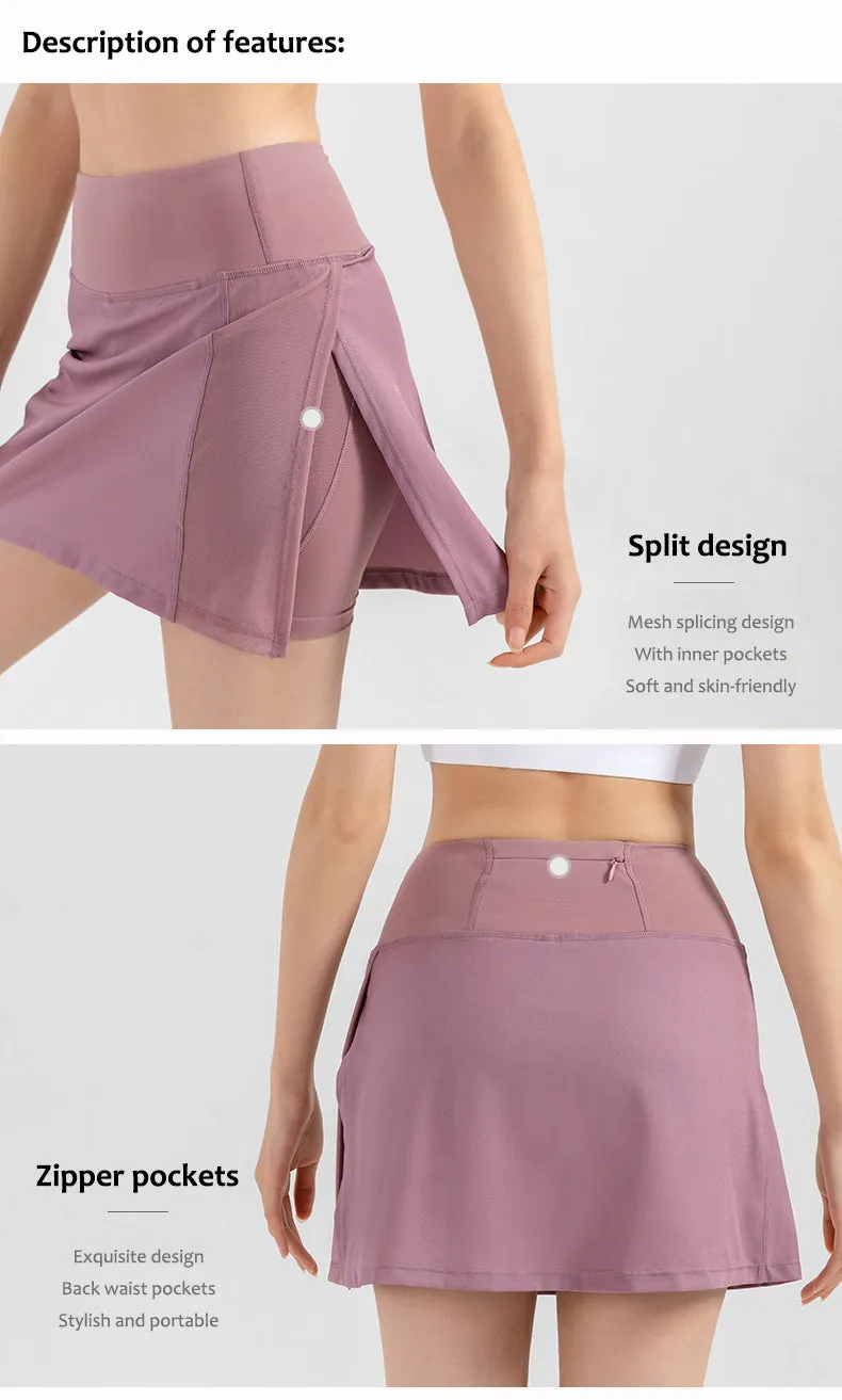 Women's Split Tennis Skirt