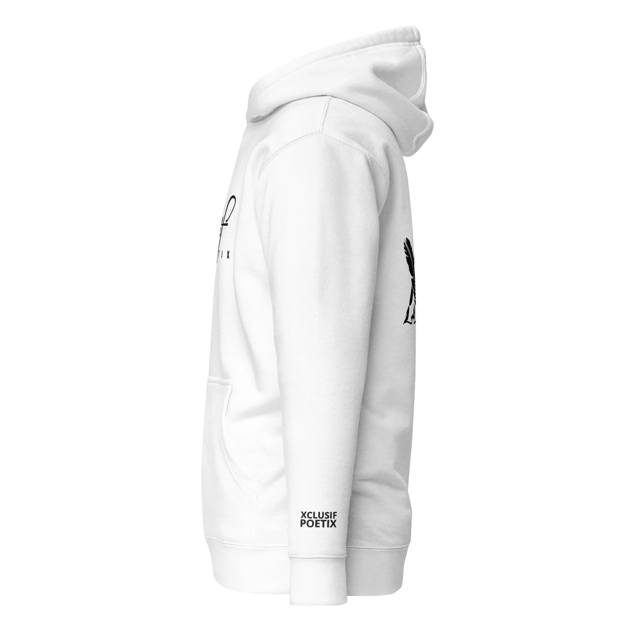 XCLUSIF POETIX BIG BLACK EMBROIDERY LOGO Unisex Hoodie