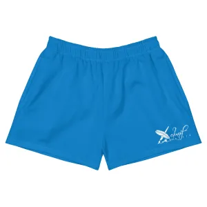 XCLUSIF POETIX BLUE & WHITE LOGO Women’s Athletic Shorts