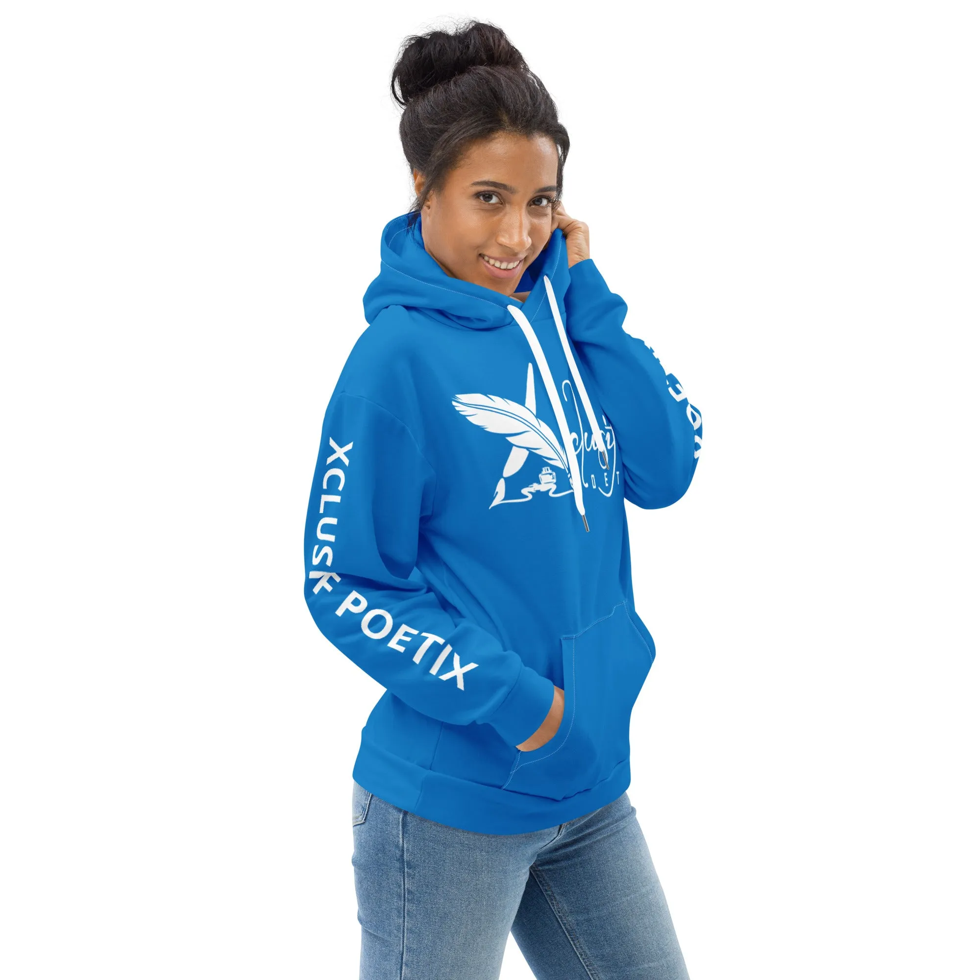 XCLUSIF POETIX BLUE & WHITE Unisex Hoodie