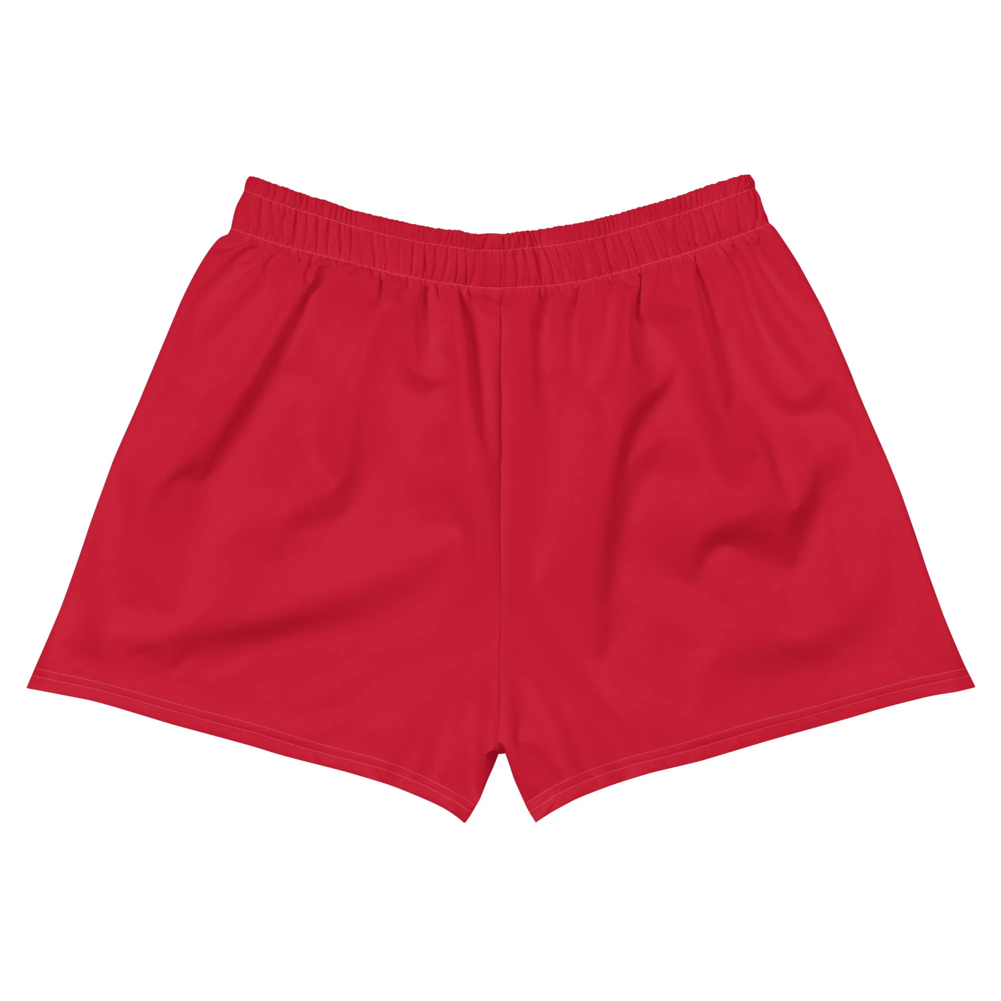XCLUSIF POETIX RED & WHITE LOGO Women’s Athletic Shorts